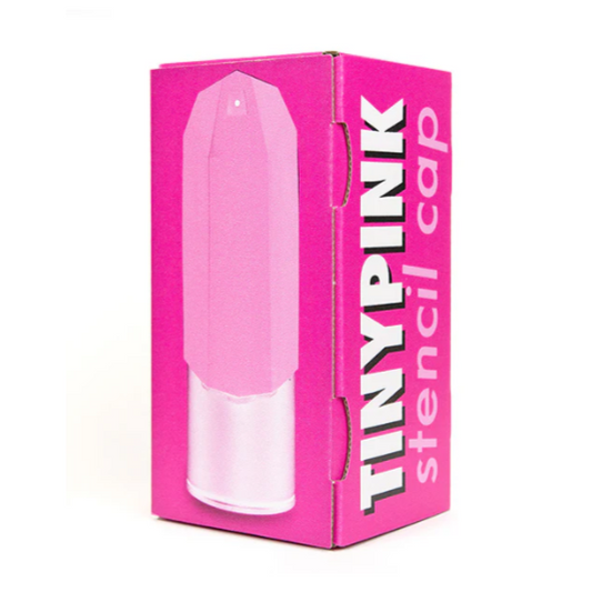 TINY PINK STENCIL CAP